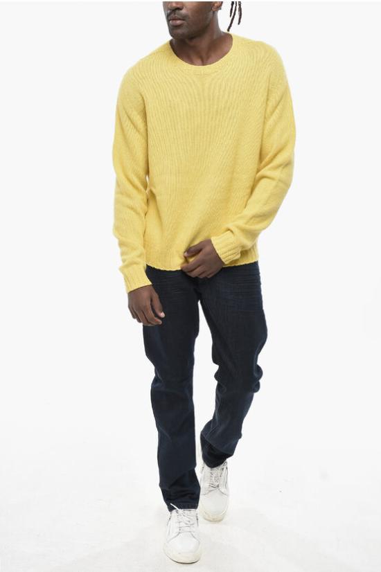  팜앤젤스 스웨터 PMHE027S25KNI0011855 Yellow - PALM ANGELS