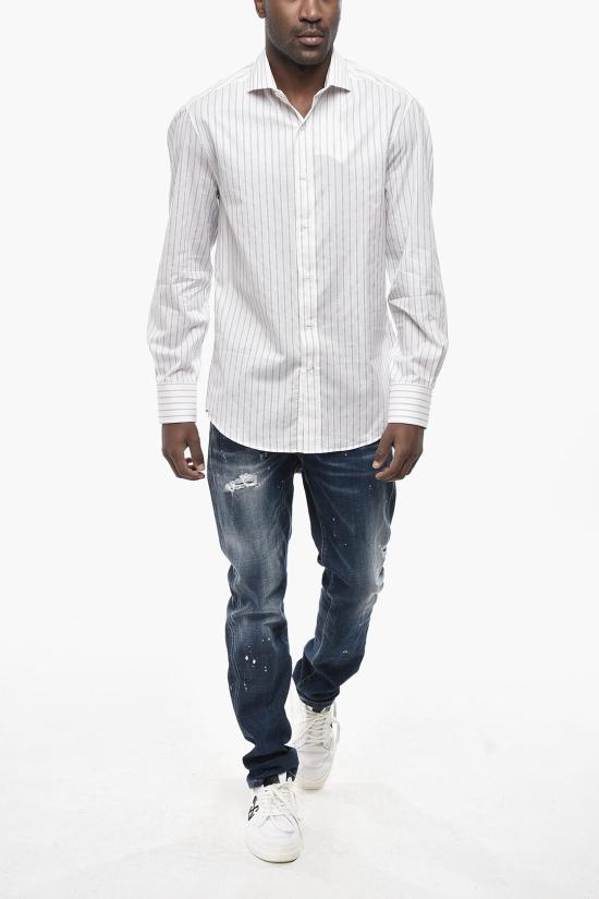  브루넬로 쿠치넬리 긴팔 셔츠 MM6361718 TM636 C035 White - BRUNELLO CUCINELLI