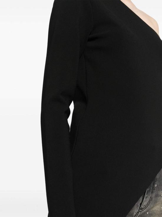  알렉산더 왕 긴팔 티셔츠 비대칭  블랙 - ALEXANDER WANG