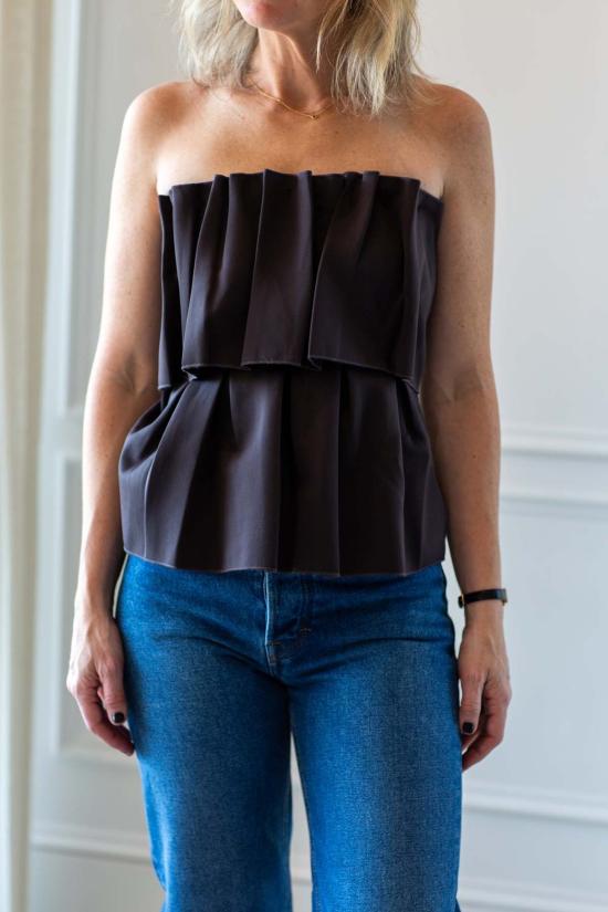  하우스 오브 다그마르 민소매 티셔츠 하우스 오브 다그마 조각 튜브 탑 - HOUSE OF DAGMAR