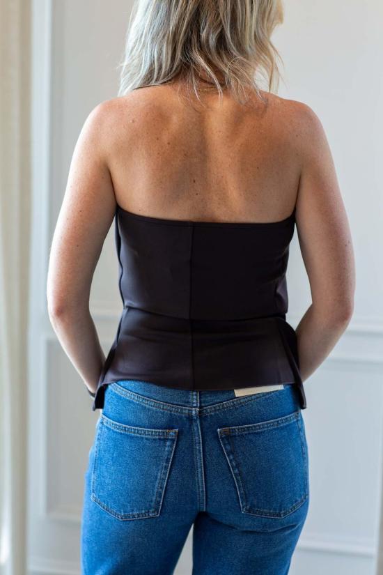  하우스 오브 다그마르 민소매 티셔츠 하우스 오브 다그마 조각 튜브 탑 - HOUSE OF DAGMAR