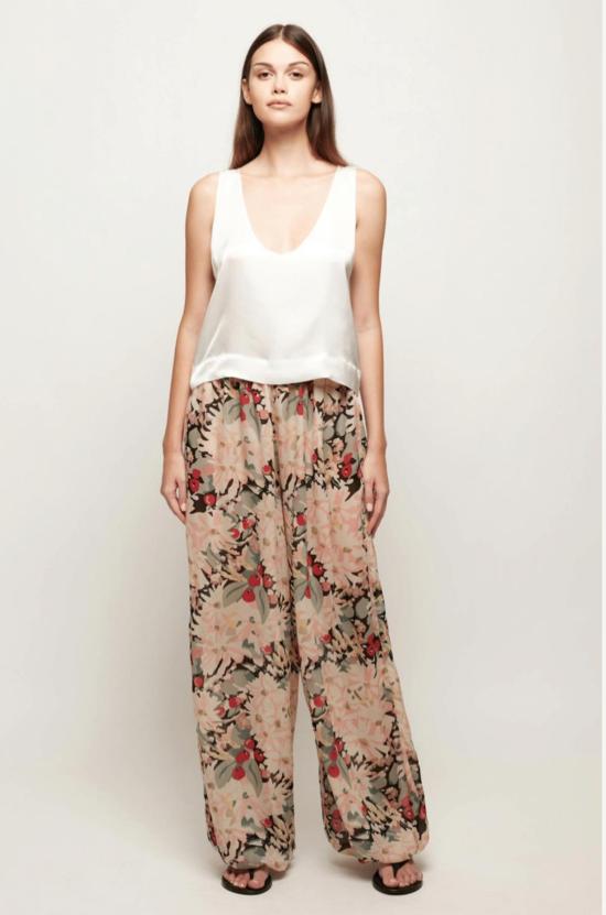  에스더블유에프 블라우스 S/W/F 새틴 스쿱 탑 초크 - S/W/F