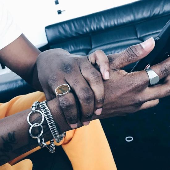  타린 토마스 반지 아치 링 타이거즈 아이 - TARIN THOMAS