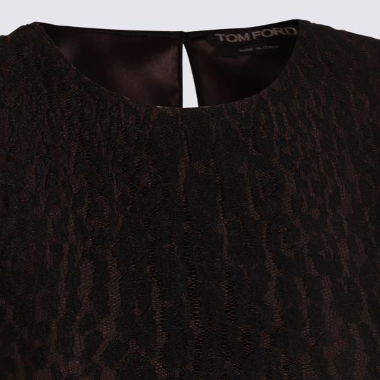  톰포드 블라우스 톰 포드 탑 블랙/초콜릿 - TOMFORD