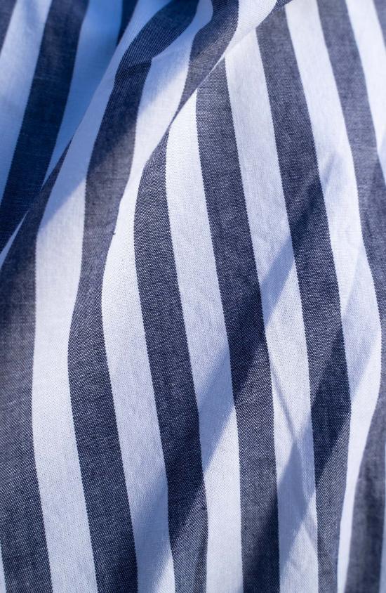  Neranese 셔츠 네라네세 프리다 셔츠 네이비 우산 스트라이프 - NERANESE