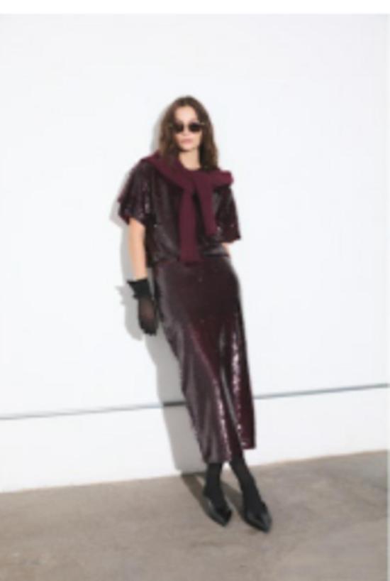  델룩 미디 스커트 로건 스커트 - DELUC