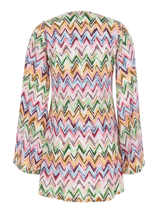  미소니 원피스 미쏘니 지그재그 V넥 비스코스 블렌드 드레스 멀티컬러 - MISSONI