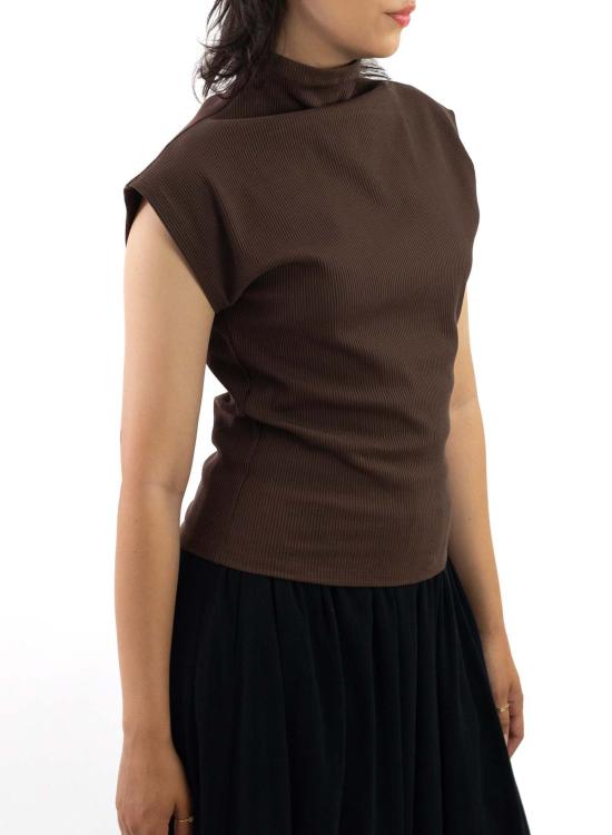  메그 블라우스 슬리브리스 스키니 탑 - MEG