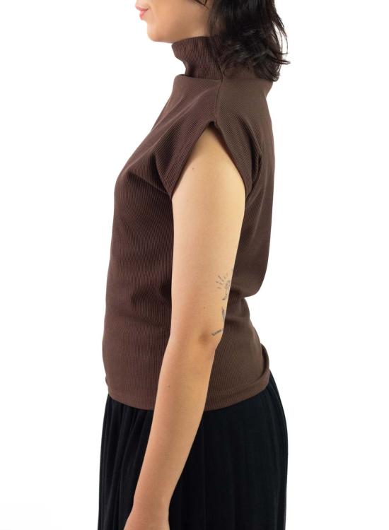  메그 블라우스 슬리브리스 스키니 탑 - MEG