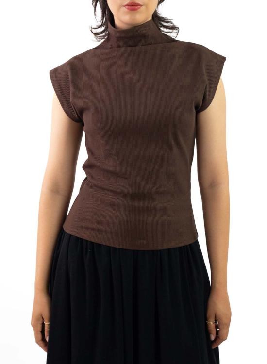  메그 블라우스 슬리브리스 스키니 탑