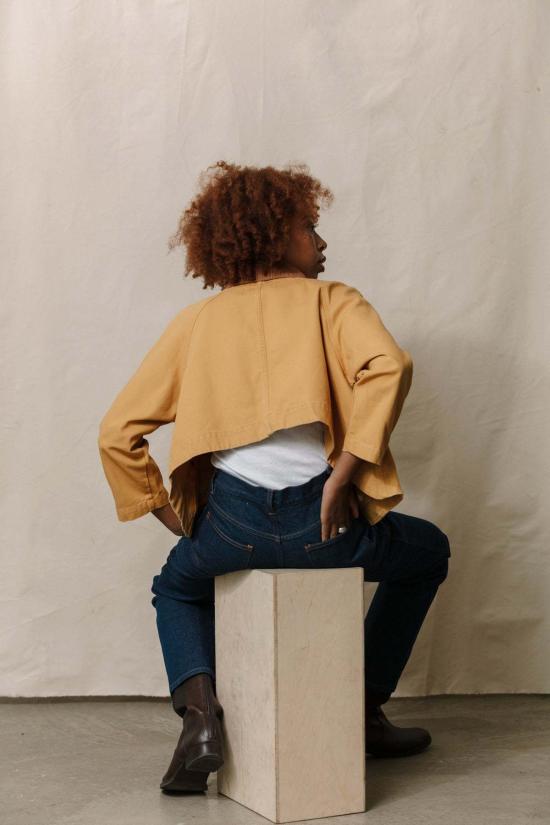  카린 데님 팬츠 칼린 스트레이트 레그 진 다크 린스 - CARLEEN