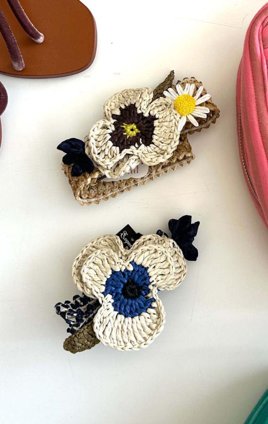  익스퀴짓 제이 헤어 액세서리 정교한 J 엘라스틱  플로럴 틸 - EXQUISITE J