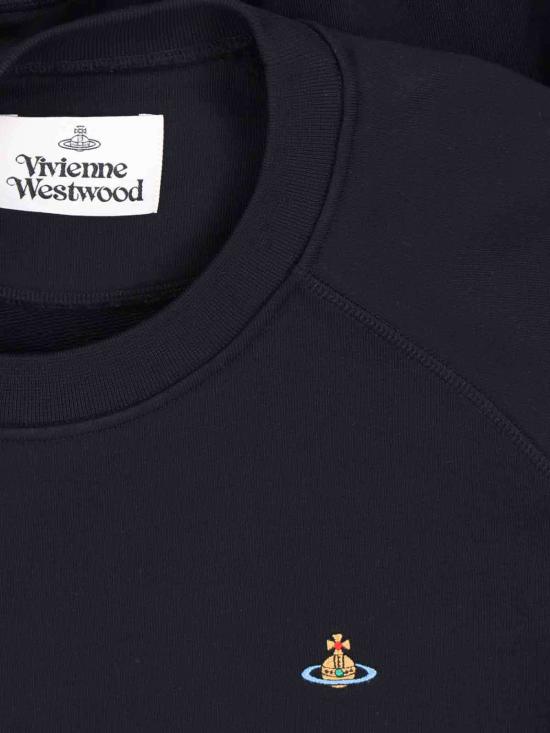  비비안웨스트우드 스웨터 비비안 웨스트우드 크루넥 래글런 스웨트셔츠 블랙 - VIVIENNE WESTWOOD