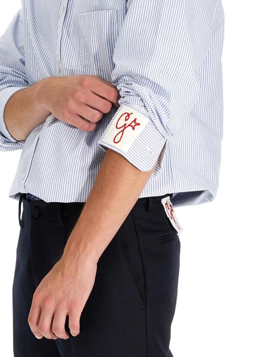  골든구스 긴팔 셔츠 골든 구스 , 알비스 , 화이트 스트라이프 - GOLDEN GOOSE