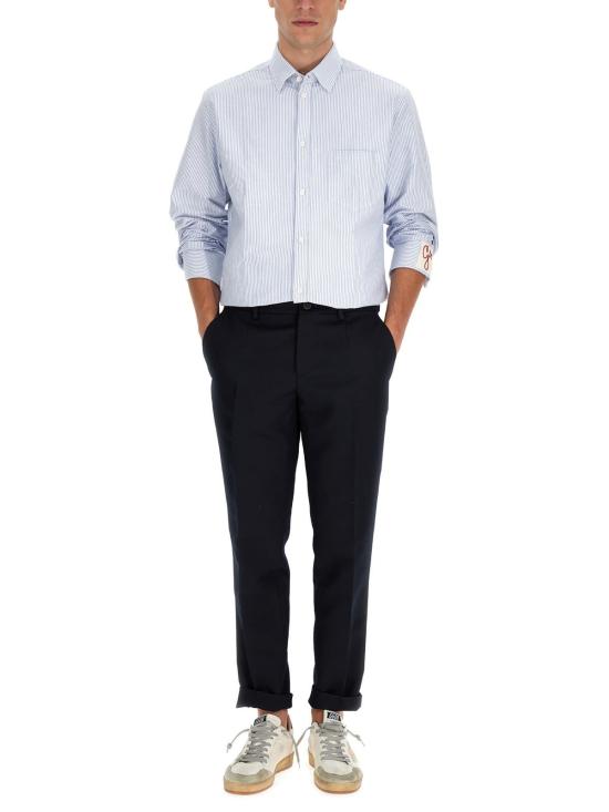  골든구스 긴팔 셔츠 골든 구스 , 알비스 , 화이트 스트라이프 - GOLDEN GOOSE