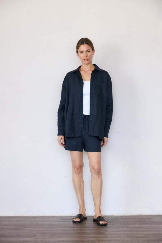  It Is Well L.A. 셔츠 잇이즈웰 L.A. 오버사이즈 린넨 셔츠 옐로우 - IT IS WELL L.A.