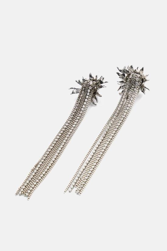  알렉산더 맥퀸 이어링 해바라기 귀걸이 (은색) - ALEXANDER MCQUEEN