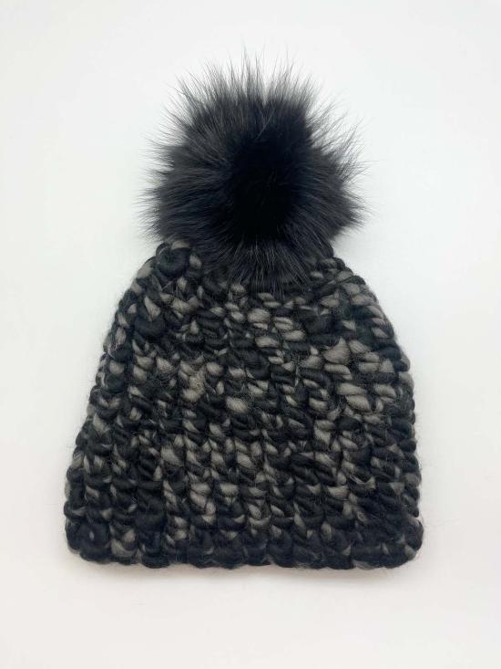  미샤램퍼트 모자 미샤 램퍼트 블랙/카본 + 블랙 XL 폼폼 - MISCHA LAMPERT