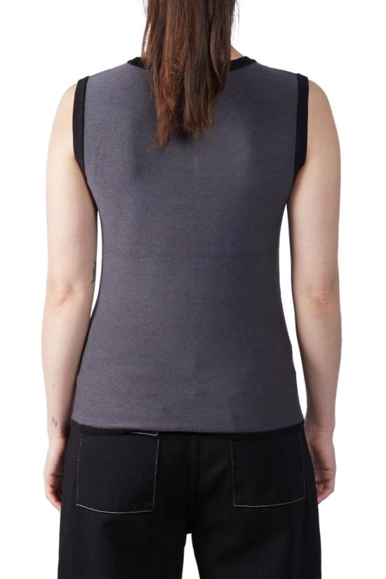  팡 뉴욕 민소매 티셔츠 팡 NYC 크로스 브이넥 탑 블랙 - FANG NYC