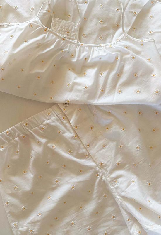  Loup Charmant 라운지 웨어 스쿠프 탱크 데이지 자수 - OTHER BRANDS