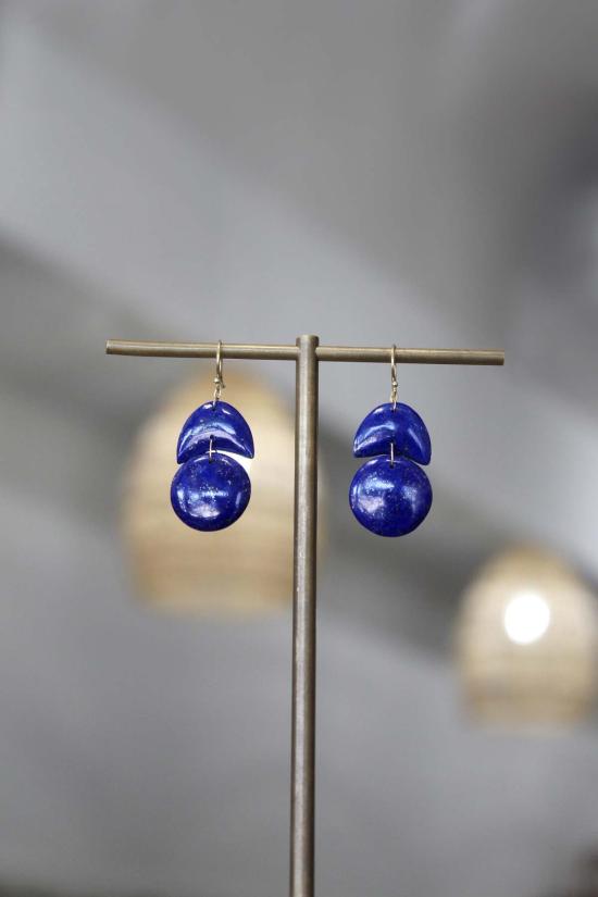  TENTHOUSANDTHINGS 이어링 Tenthousandthings Tiny Arps  18k/라피스