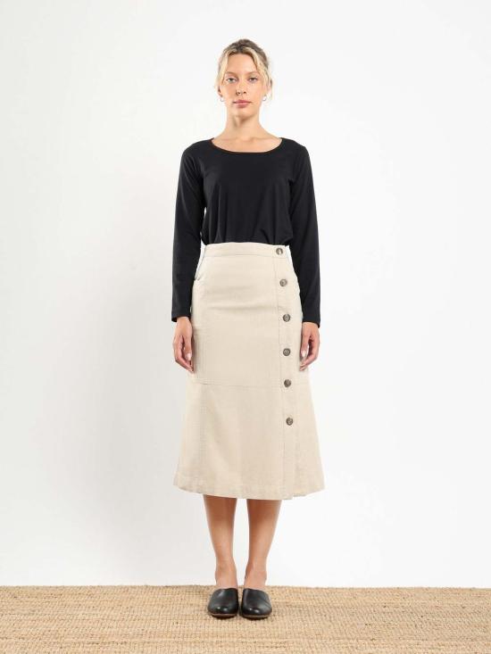  나지라 미디 스커트 누르 스커트 - NAZEERAH