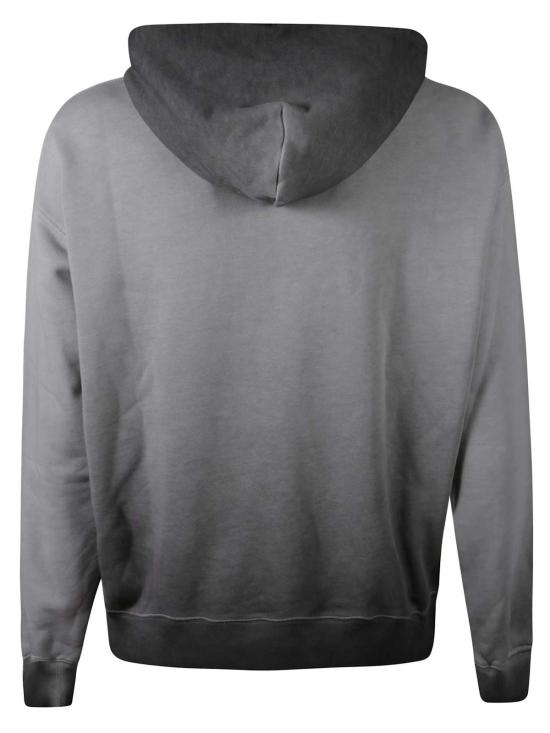  오프화이트 긴팔 티셔츠 로고 후드티 (회색) - OFF WHITE