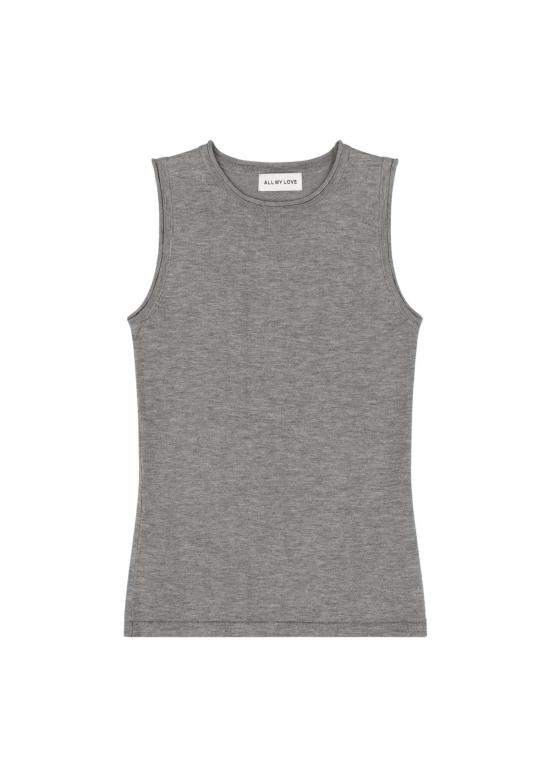  올 마이 러브 민소매 티셔츠 All My Love Maddie Top 헤더 그레이