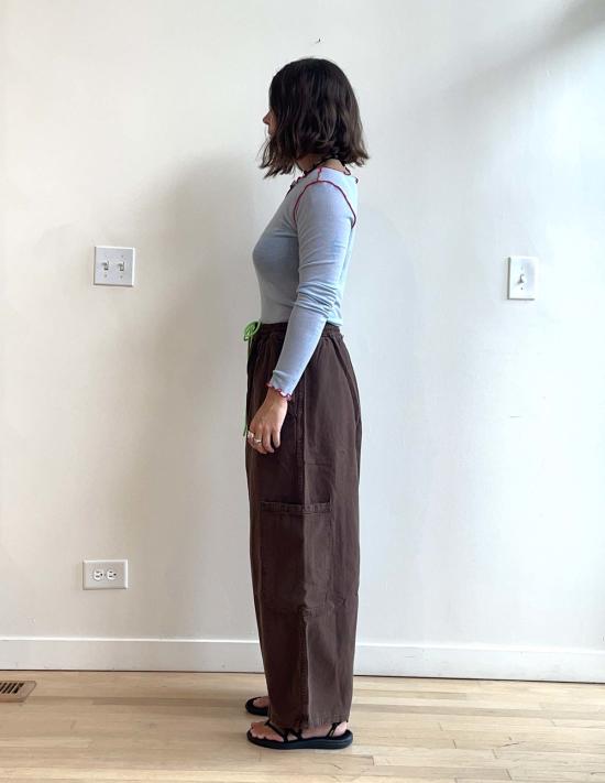  밀스 크롭 팬츠 식사 셰프 판트 - MEALS