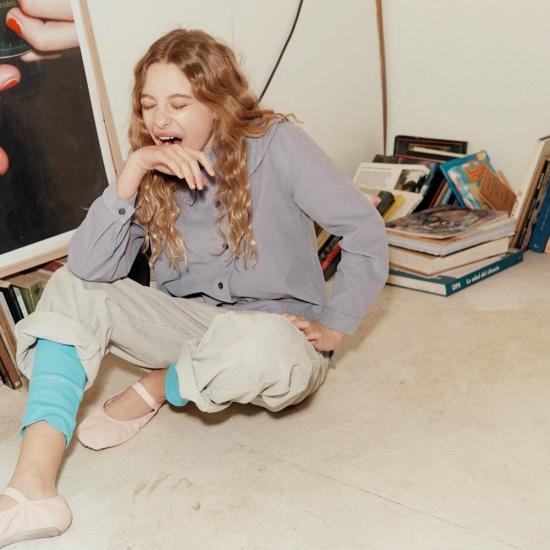  [키즈] Main Story 트레이닝/조거 팬츠 키즈 유니섹스 메인 스토리 배럴 코듀로이  실버 버치 - MAIN STORY