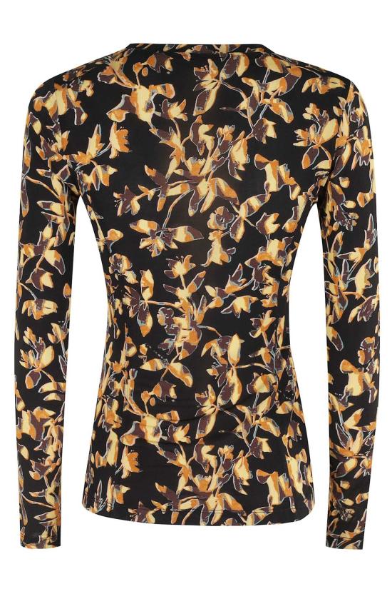  울라 존슨 긴팔 티셔츠 아리스 저지 롱 슬리브 U넥 탑 솔라리스 슬리브 - ULLA JOHNSON