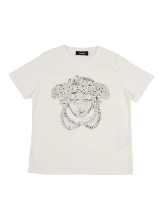  [키즈] 베르사체 트레이닝 상의 아동용 티셔츠 화이트