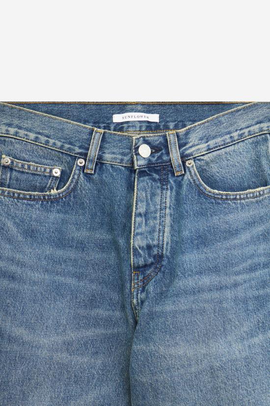  선플라워 데님 팬츠 해바라기 스탠다드 진 시안 - SUNFLOWER