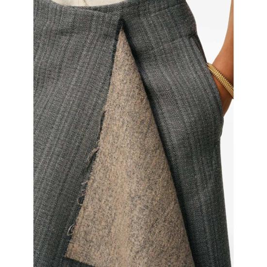  아미 롱 스커트 알렉상드르 마티우시  그레이/뉴트럴 - AMI