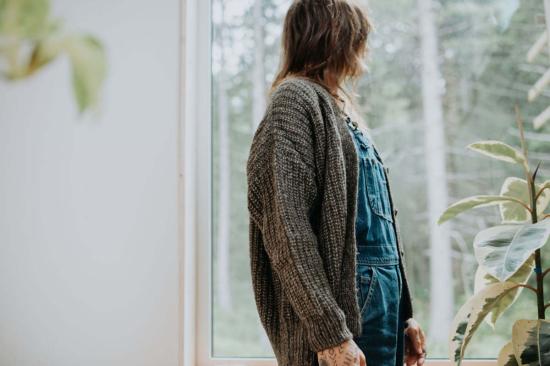  Happy French Gang 가디건 해피 프렌치 갱 가스통 염색 안 한 알파카  그래파이트 - OTHER BRANDS