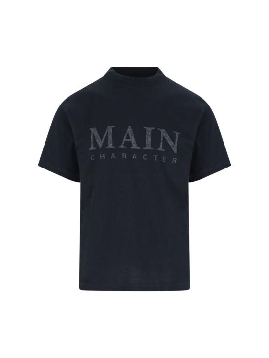  발렌시아가 반팔 티셔츠 메인 캐릭터 티셔츠 (페이디드 블랙)