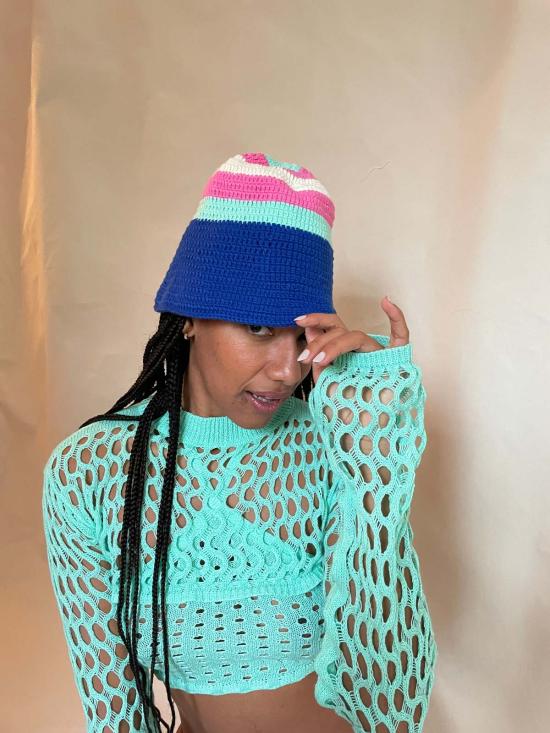  아바카시 긴팔 티셔츠 엄지 구멍이 있는  니트 슈러그 - ABACAXI