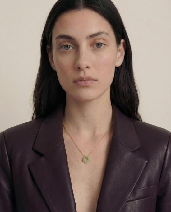  세레 목걸이/팬던트 세리 매화 녹색 옥 펜던트 목걸이 - SEREE