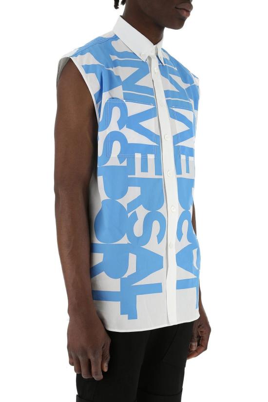  버버리 민소매 티셔츠 화이트 포플린 셔츠 - BURBERRY