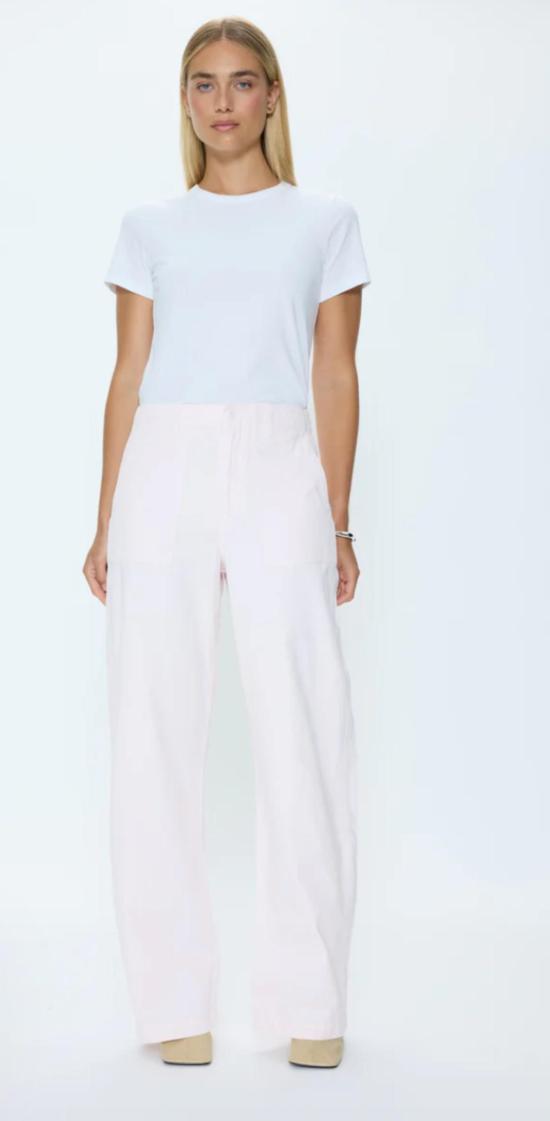  피스톨라 데님 팬츠 렌 릴렉스드 스트레이트 진 아이스 핑크