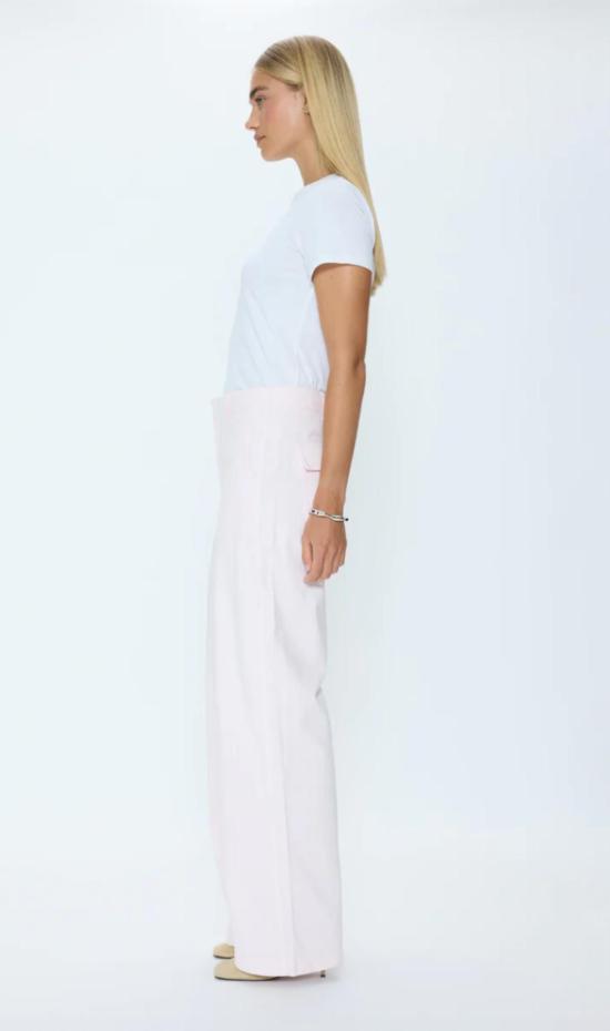  피스톨라 데님 팬츠 렌 릴렉스드 스트레이트 진 아이스 핑크 - PISTOLA