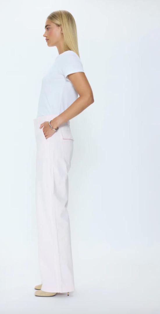  피스톨라 데님 팬츠 렌 릴렉스드 스트레이트 진 아이스 핑크 - PISTOLA