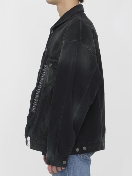 발렌시아가 데님 자켓 데님 재킷 블랙 - BALENCIAGA