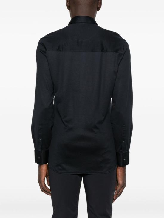  엠포리오 아르마니 긴팔 셔츠 코튼 셔츠 블루 - EMPORIO ARMANI