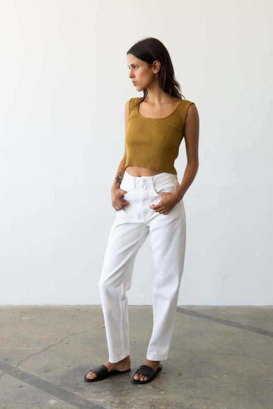  왈츠 데님 팬츠 캐럿 스트레이트 진 레 - WALTZ