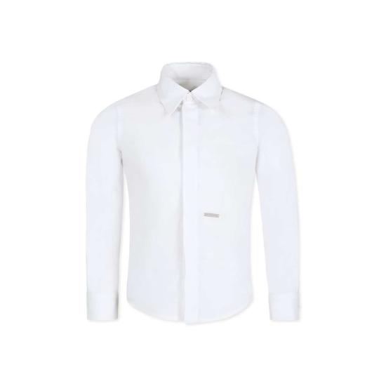  [키즈] 디스퀘어드2 트레이닝 상의 어린이용 Dsquared2 로고 화이트 셔츠