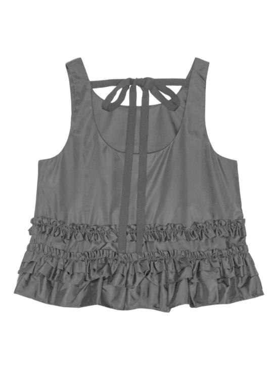  가니 민소매 티셔츠 나일론 탱크탑 블랙 - GANNI