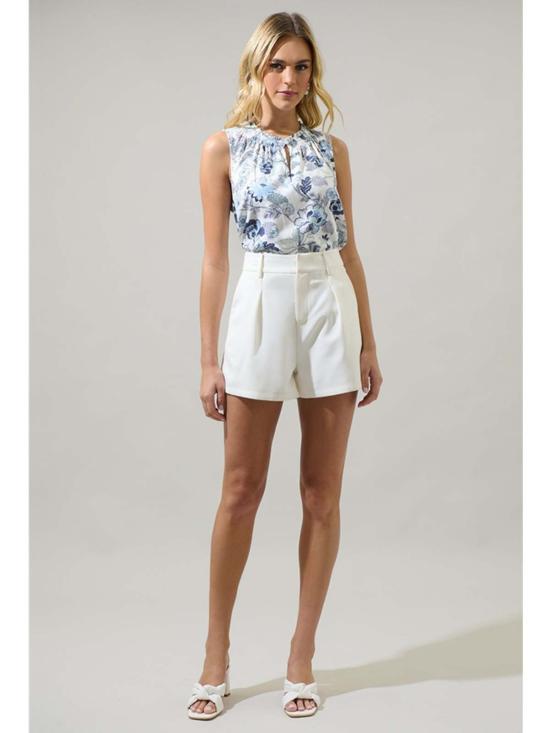  Sugarlips 블라우스 슈가립스 렌리 가든 플로럴  화이트 블루 - OTHER BRANDS