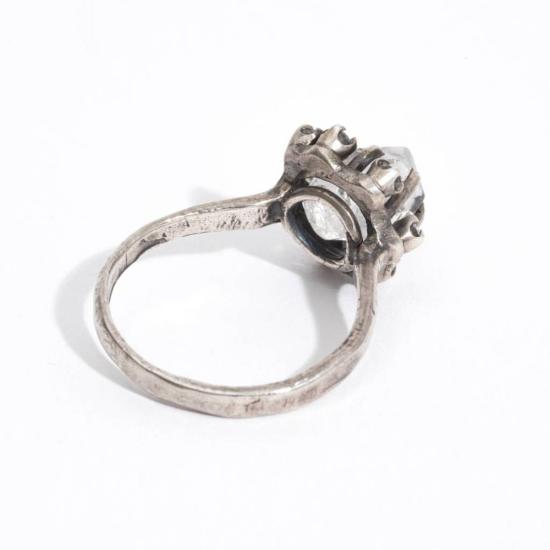  Unearthen Jewelry 반지 언어튼 주얼리 내추럴 링 쿼츠/화이트 사파이어/스털링 실버 - OTHER BRANDS