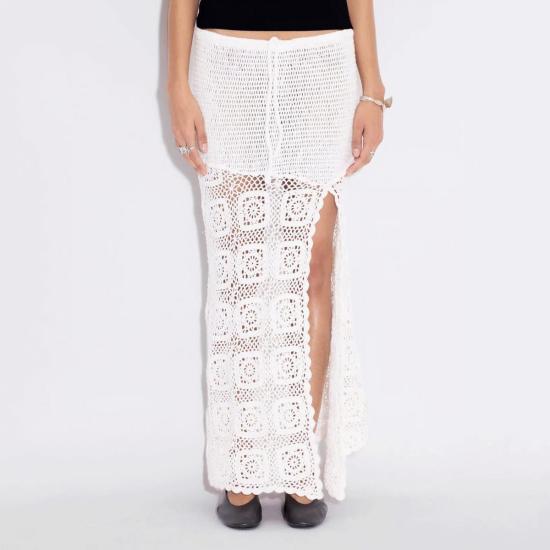  홀츠베일러 롱 스커트 Holzweiler Rosie 크로셰 스커트 화이트